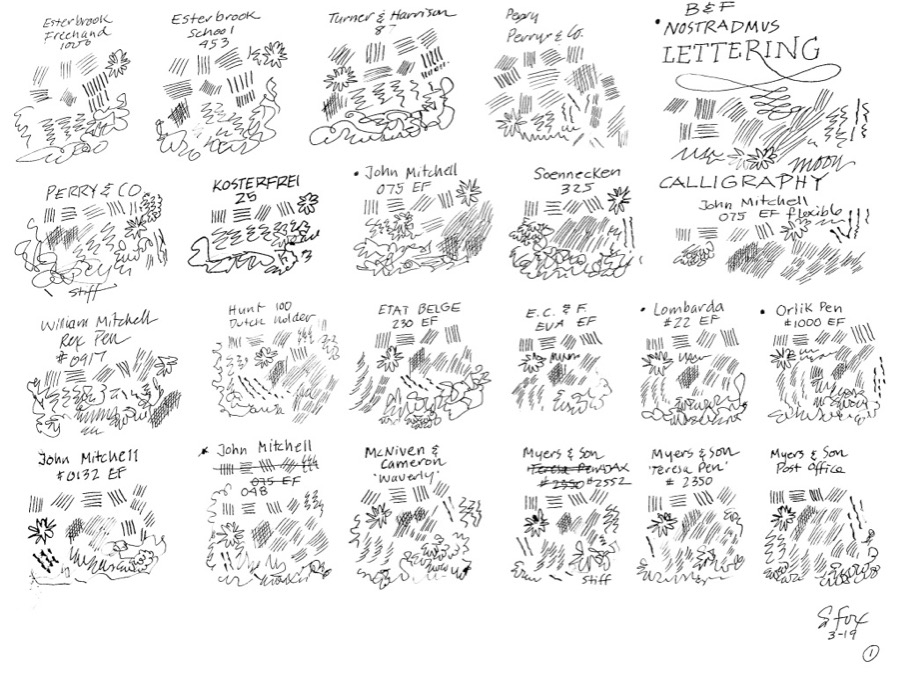 Dip Pen Nib Try-outs